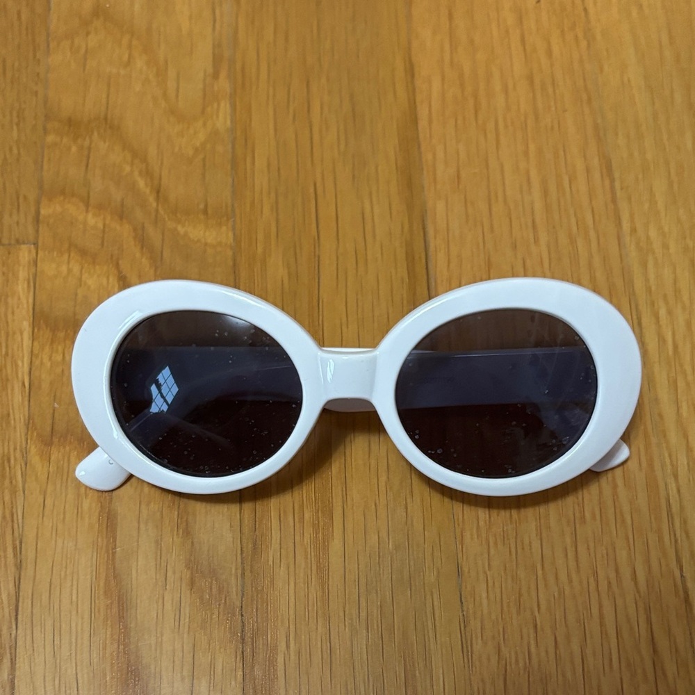 White Oval Sunglasses